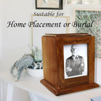 Portrait Urn  with Photo  Total Size 7"x7"x8"