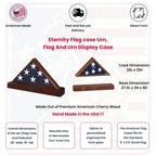 Eternity Flag Case and Urn, Walnut case