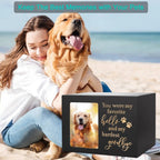 Large Wooden Pet Memorial Urn with Photo Frame Keepsake Box for Dog or Cat