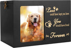 Large Wooden Pet Memorial Urn with Photo Frame Keepsake Box for Dog or Cat