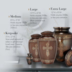 Bronze Cross Keepsake Urns – Tiny, Small & Mini Keepsake Urns for Ashes | Cremation Keepsakes
