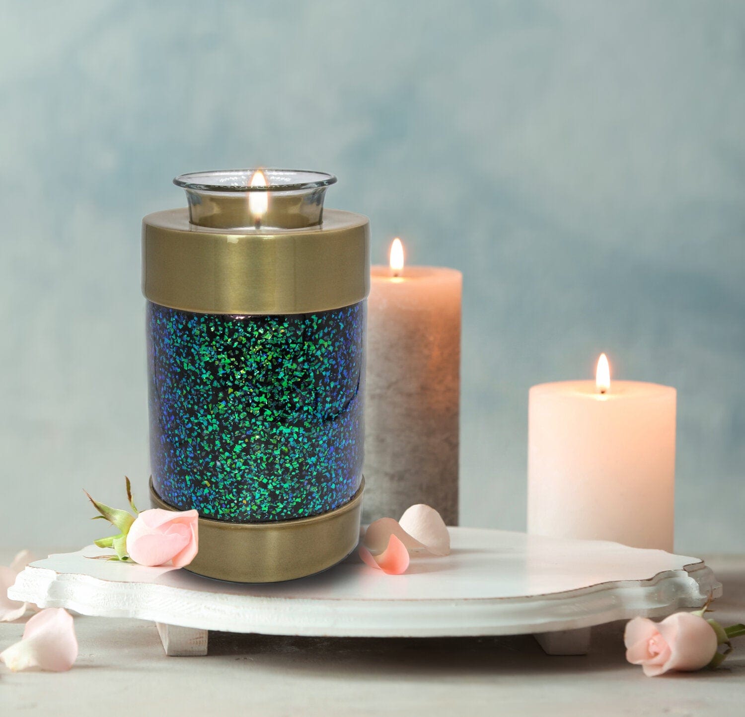 Atlantis Sparkling Light Keepsake Urns – Tiny, Small & Mini Keepsake Urns for Ashes | Cremation Keepsakes