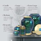 Atlantis Sparkling Light Keepsake Urns – Tiny, Small & Mini Keepsake Urns for Ashes | Cremation Keepsakes