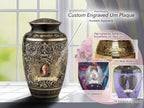Black Majestic Radiance Cremation Urns for Human Ashes - Large Adult Funeral Urn