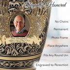 Black Majestic Radiance Cremation Urns for Human Ashes - Large Adult Funeral Urn