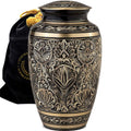 Black Majestic Radiance Cremation Urns for Human Ashes - Large Adult Funeral Urn