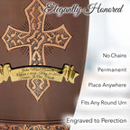 Bronze Cross Cremation Urns for Human Ashes - Large Adult Funeral Urn