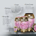 Cherry Blossom Extra Large Urn or Companion Urn – Extra Large Urns for Human Ashes | XL Urn & XXL Urn