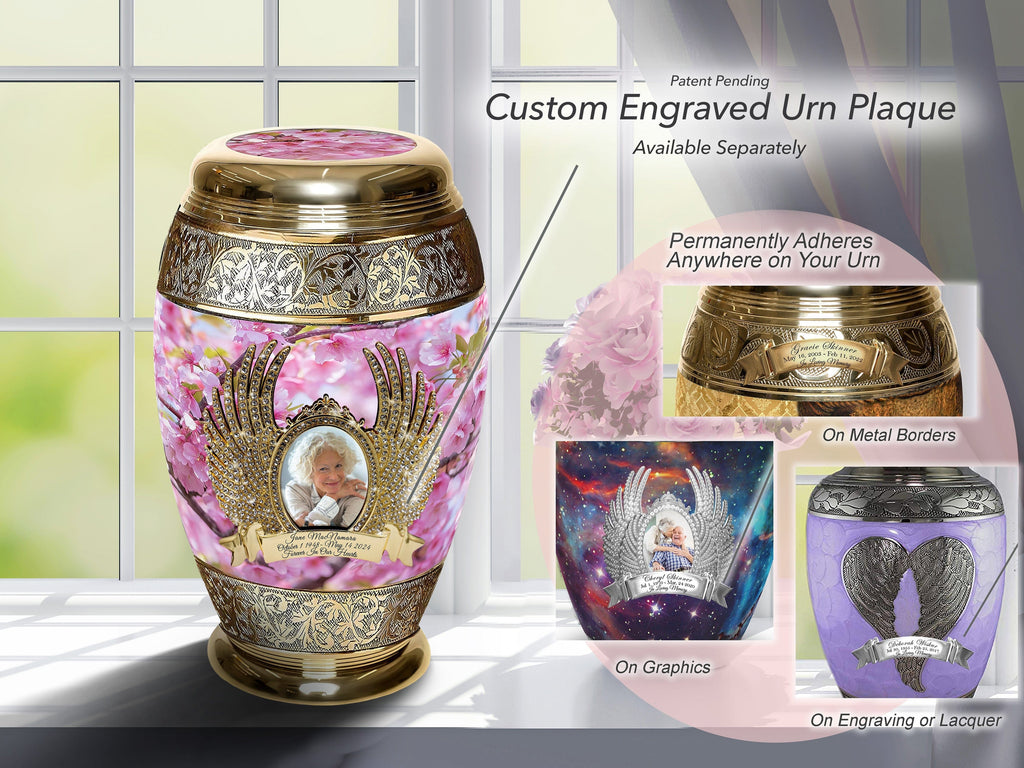 Cherry Blossom Extra Large Urn or Companion Urn – Extra Large Urns for Human Ashes | XL Urn & XXL Urn
