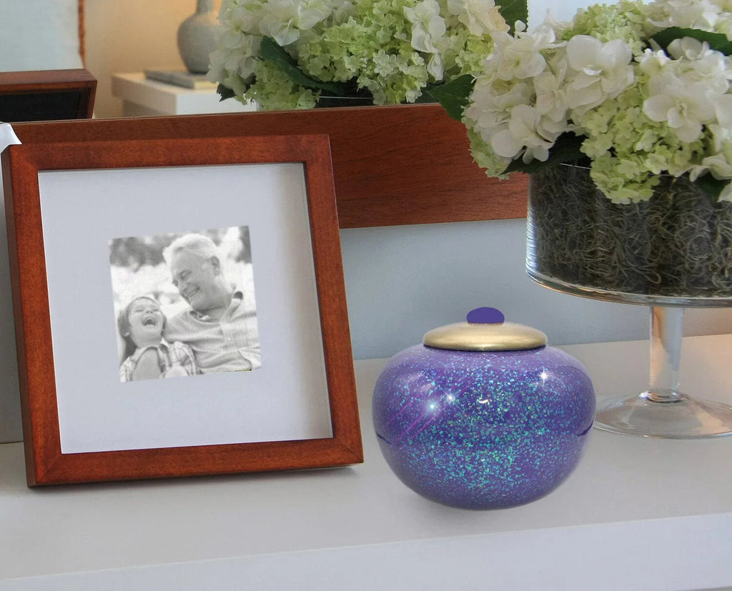 Purple Sparkling Keepsake Urns – Tiny, Small & Mini Keepsake Urns for Ashes | Cremation Keepsakes