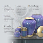 Purple Sparkling Keepsake Urns – Tiny, Small & Mini Keepsake Urns for Ashes | Cremation Keepsakes