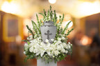 Glory to God White Cross Cremation Urns for Human Ashes - Large Adult Funeral Urn
