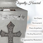 Glory to God White Cross Cremation Urns for Human Ashes - Large Adult Funeral Urn