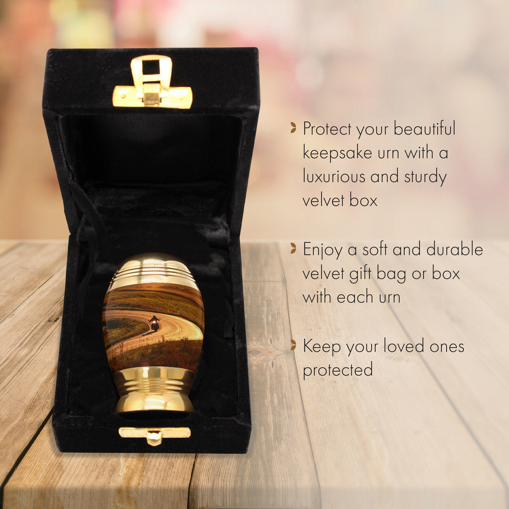 Highway to Heaven Motorcycle Keepsake Urns – Tiny, Small & Mini Keepsake Urns for Ashes | Cremation Keepsakes