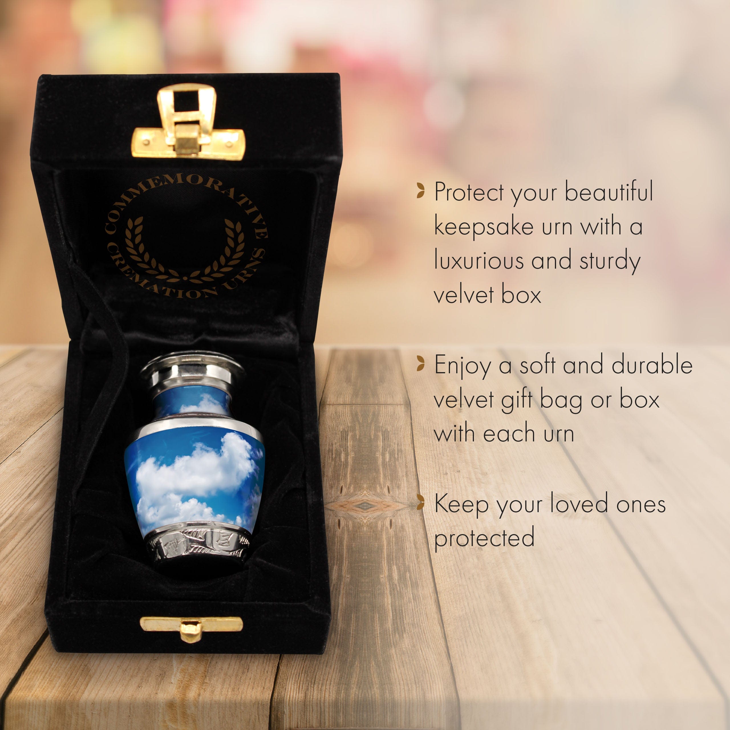 Heavenly Clouds Keepsake Urns – Tiny, Small & Mini Keepsake Urns for Ashes | Cremation Keepsakes
