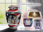 American Flag Extra Large Urn or Companion Urn – Extra Large Urns for Human Ashes | XL Urn & XXL Urn