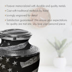 Army UCP Flag Military Extra Large Urn or Companion Urn – Extra Large Urns for Human Ashes | XL Urn & XXL Urn