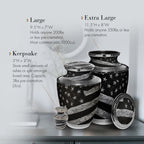 Army UCP Flag Military Extra Large Urn or Companion Urn – Extra Large Urns for Human Ashes | XL Urn & XXL Urn