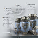 Blue Loving Angel Keepsake Urns – Tiny, Small & Mini Keepsake Urns for Ashes | Cremation Keepsakes