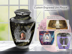 Digital Camouflage Flag Military Cremation Urns for Human Ashes - Large Adult Funeral Urn