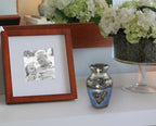 Blue Loving Angel Keepsake Urns – Tiny, Small & Mini Keepsake Urns for Ashes | Cremation Keepsakes