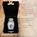 Love of Christ White Cross Keepsake Urns – Tiny, Small & Mini Keepsake Urns for Ashes | Cremation Keepsakes