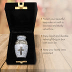 Love of Christ White Cross Cremation Urns for Human Ashes - Large Adult Funeral Urn