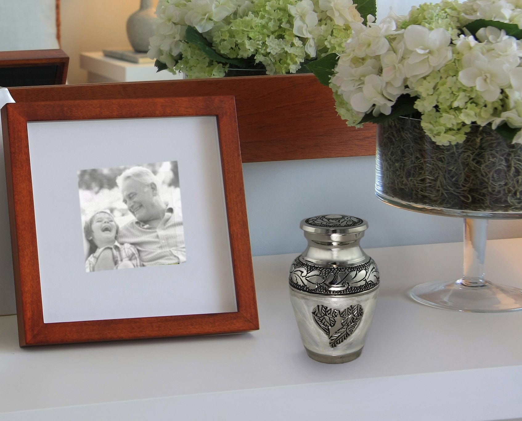 White Loving Angel Extra Large Urn or Companion Urn – Extra Large Urns for Human Ashes | XL Urn & XXL Urn
