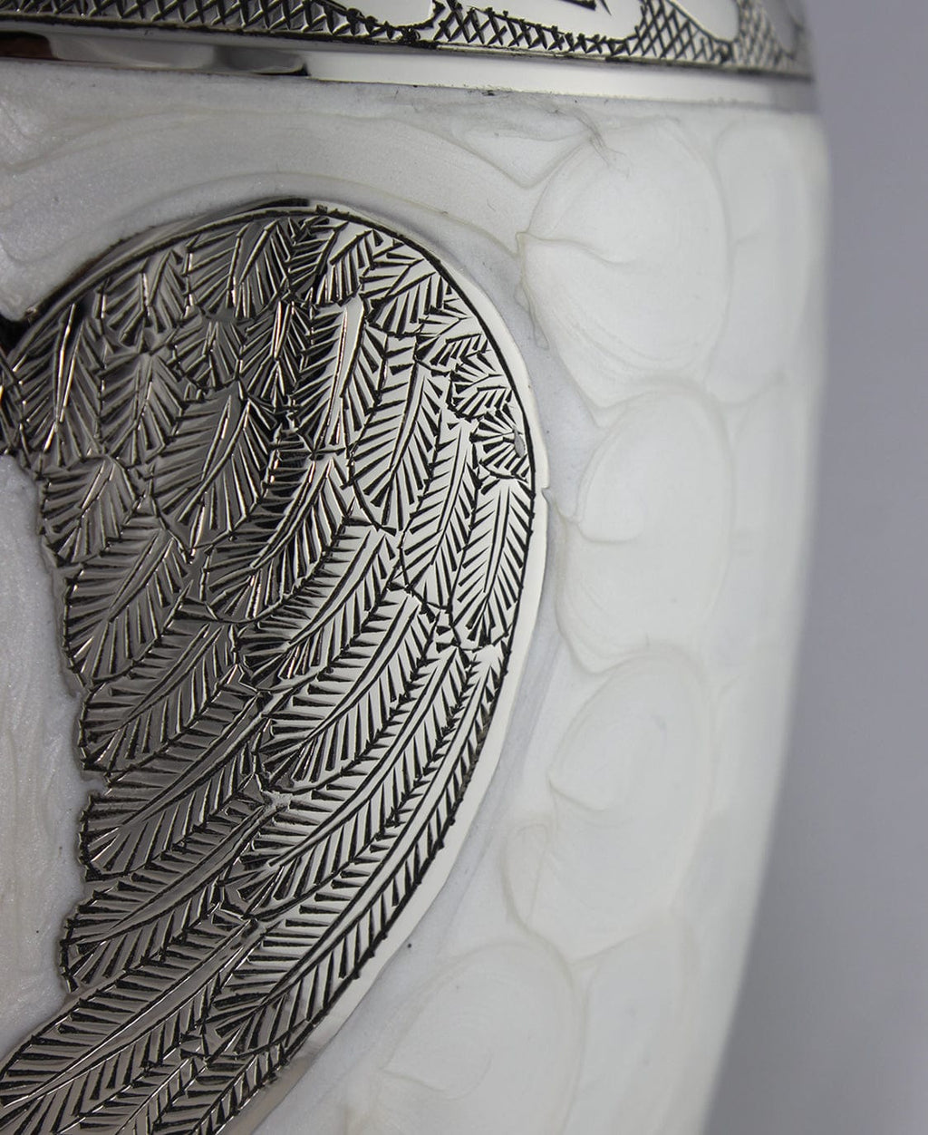 White Loving Angel Extra Large Urn or Companion Urn – Extra Large Urns for Human Ashes | XL Urn & XXL Urn