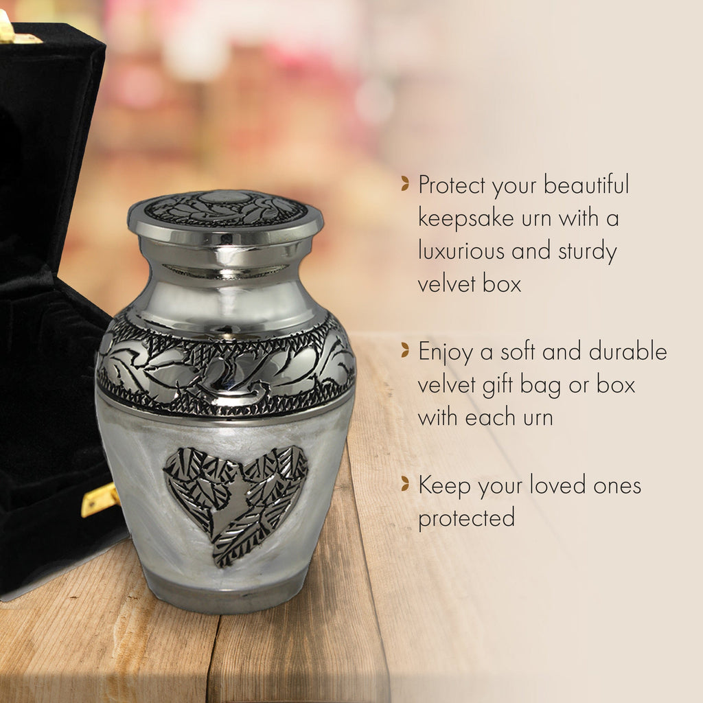 White Loving Angel Extra Large Urn or Companion Urn – Extra Large Urns for Human Ashes | XL Urn & XXL Urn