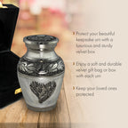 White Loving Angel Extra Large Urn or Companion Urn – Extra Large Urns for Human Ashes | XL Urn & XXL Urn