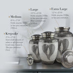 White Loving Angel Extra Large Urn or Companion Urn – Extra Large Urns for Human Ashes | XL Urn & XXL Urn