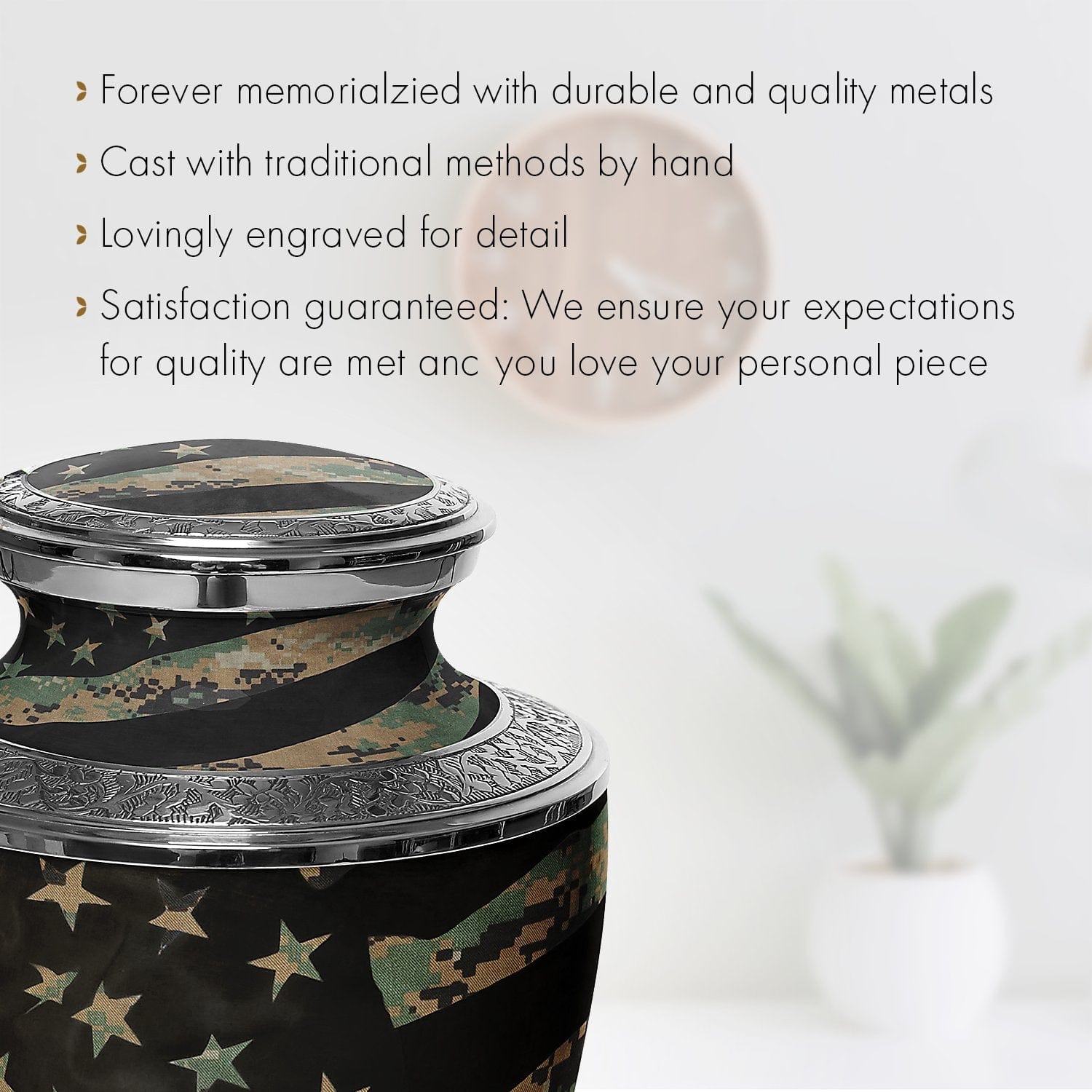 Marine Woodland Extra Large Urn or Companion Urn – Extra Large Urns for Human Ashes | XL Urn & XXL Urn