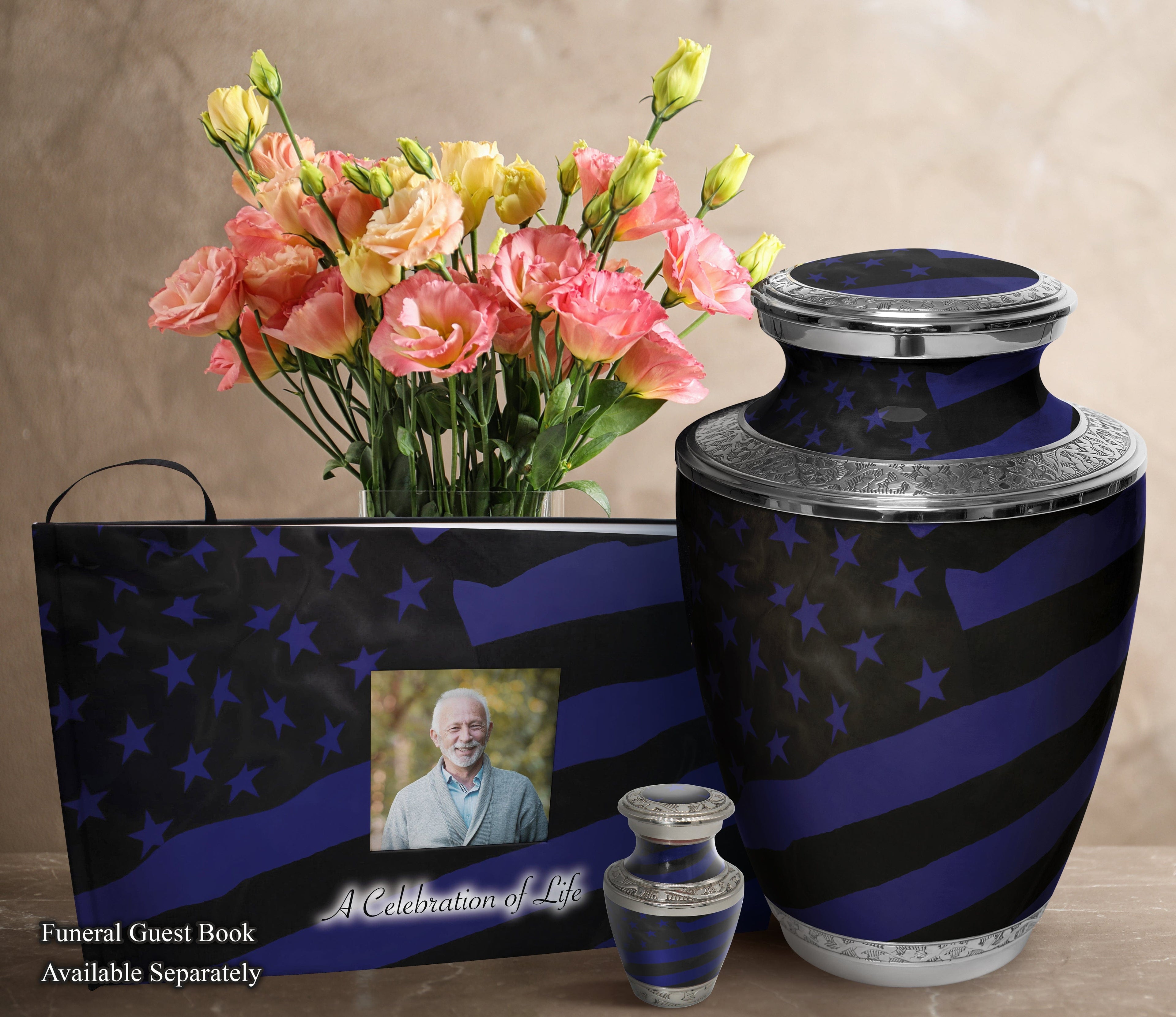 US Coast Guard Cremation Urns for Human Ashes - Large Adult Funeral Urn