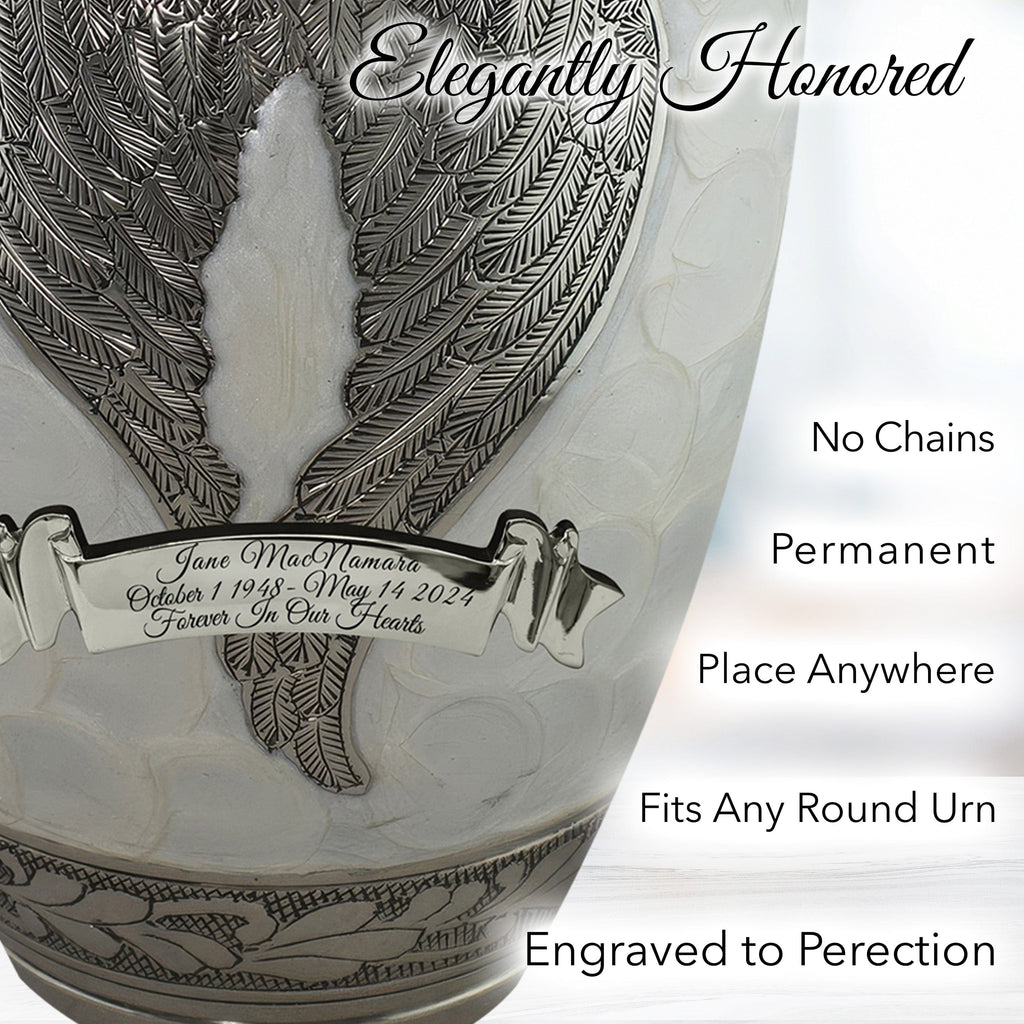 White Loving Angel Extra Large Urn or Companion Urn – Extra Large Urns for Human Ashes | XL Urn & XXL Urn