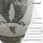 White Loving Angel Extra Large Urn or Companion Urn – Extra Large Urns for Human Ashes | XL Urn & XXL Urn