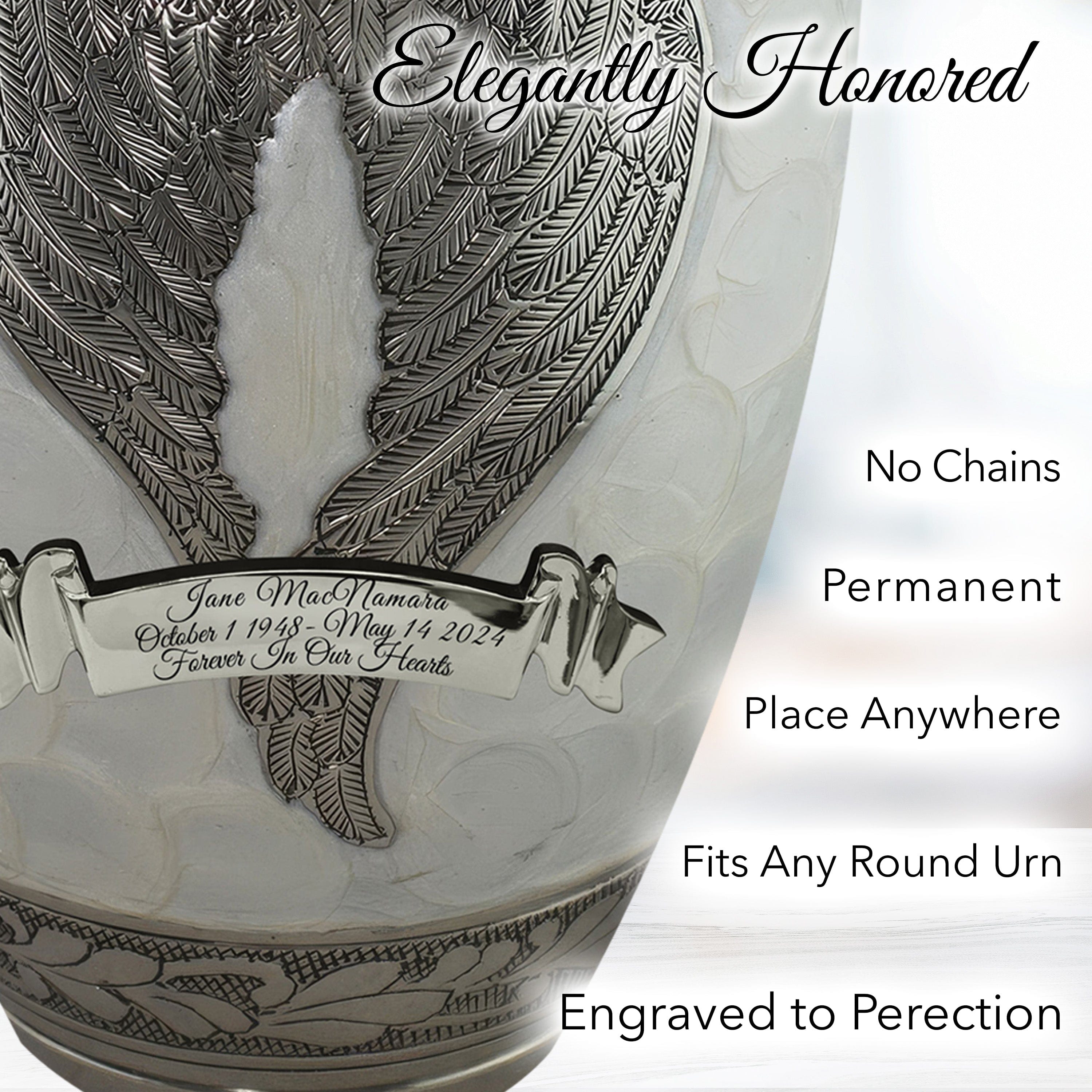 White Loving Angel Extra Large Urn or Companion Urn – Extra Large Urns for Human Ashes | XL Urn & XXL Urn