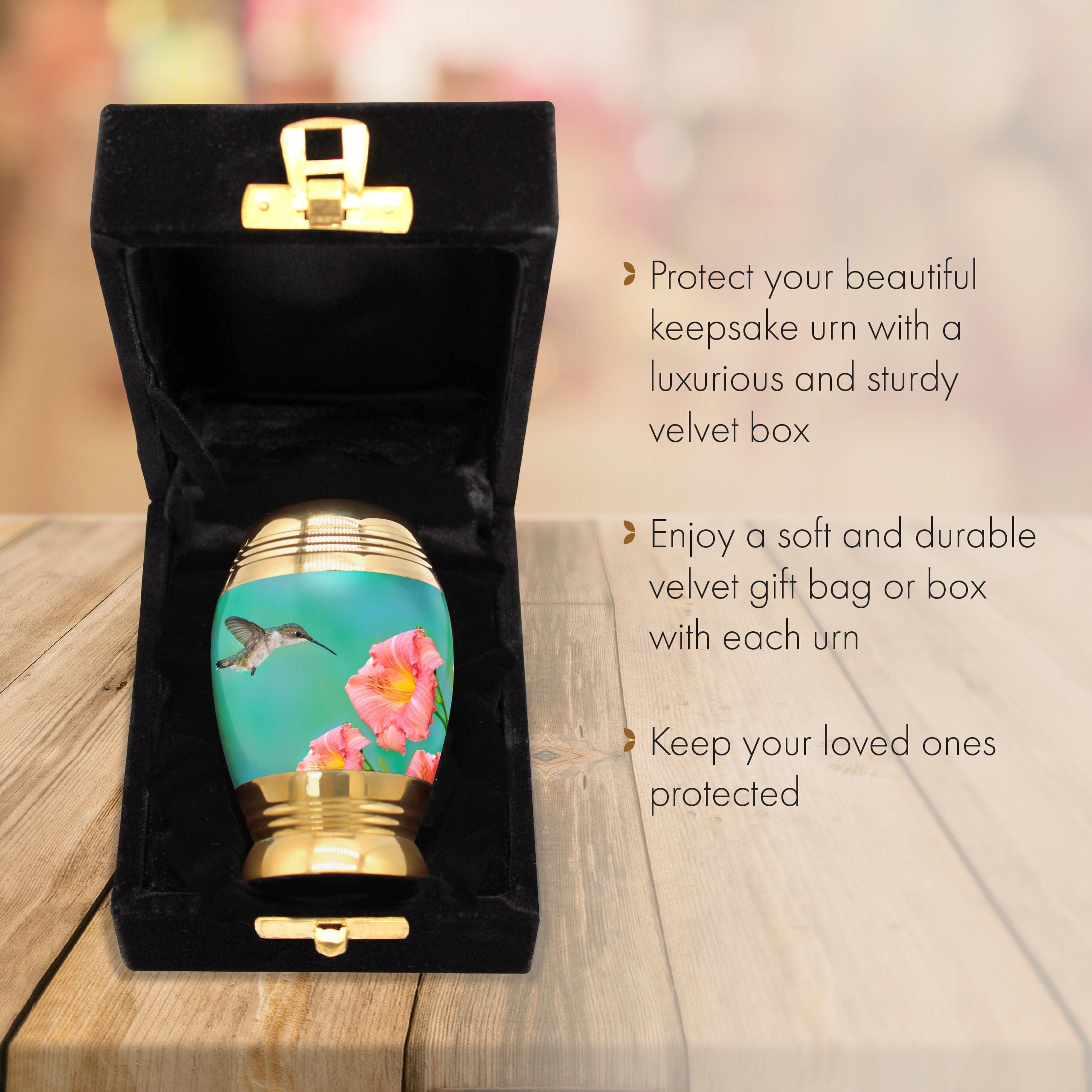Hummingbird Cremation Urns for Human Ashes - Large Adult Funeral Urn