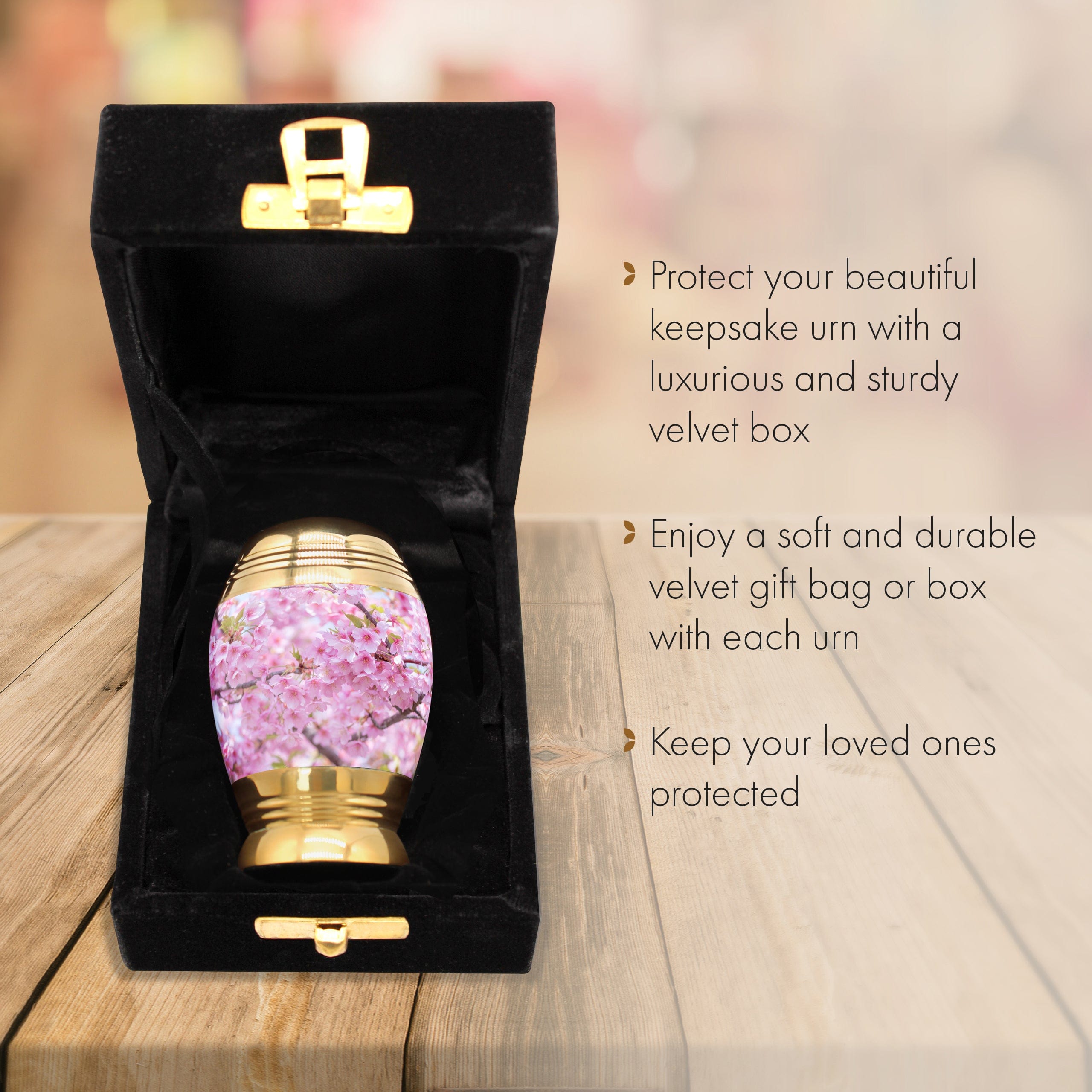 Cherry Blossom Keepsake Urns – Tiny, Small & Mini Keepsake Urns for Ashes | Cremation Keepsakes