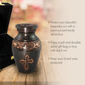 Bronze Cross Keepsake Urns – Tiny, Small & Mini Keepsake Urns for Ashes | Cremation Keepsakes