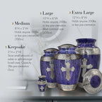 Love of Christ Purple Cross Keepsake Urns – Tiny, Small & Mini Keepsake Urns for Ashes | Cremation Keepsakes