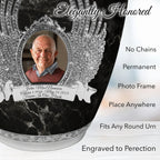 Marble Elegance Black Extra Large Urn or Companion Urn – Extra Large Urns for Human Ashes | XL Urn & XXL Urn