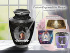 Marble Elegance Black Extra Large Urn or Companion Urn – Extra Large Urns for Human Ashes | XL Urn & XXL Urn
