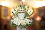 Marble Elegance White Extra Large Urn or Companion Urn – Extra Large Urns for Human Ashes | XL Urn & XXL Urn