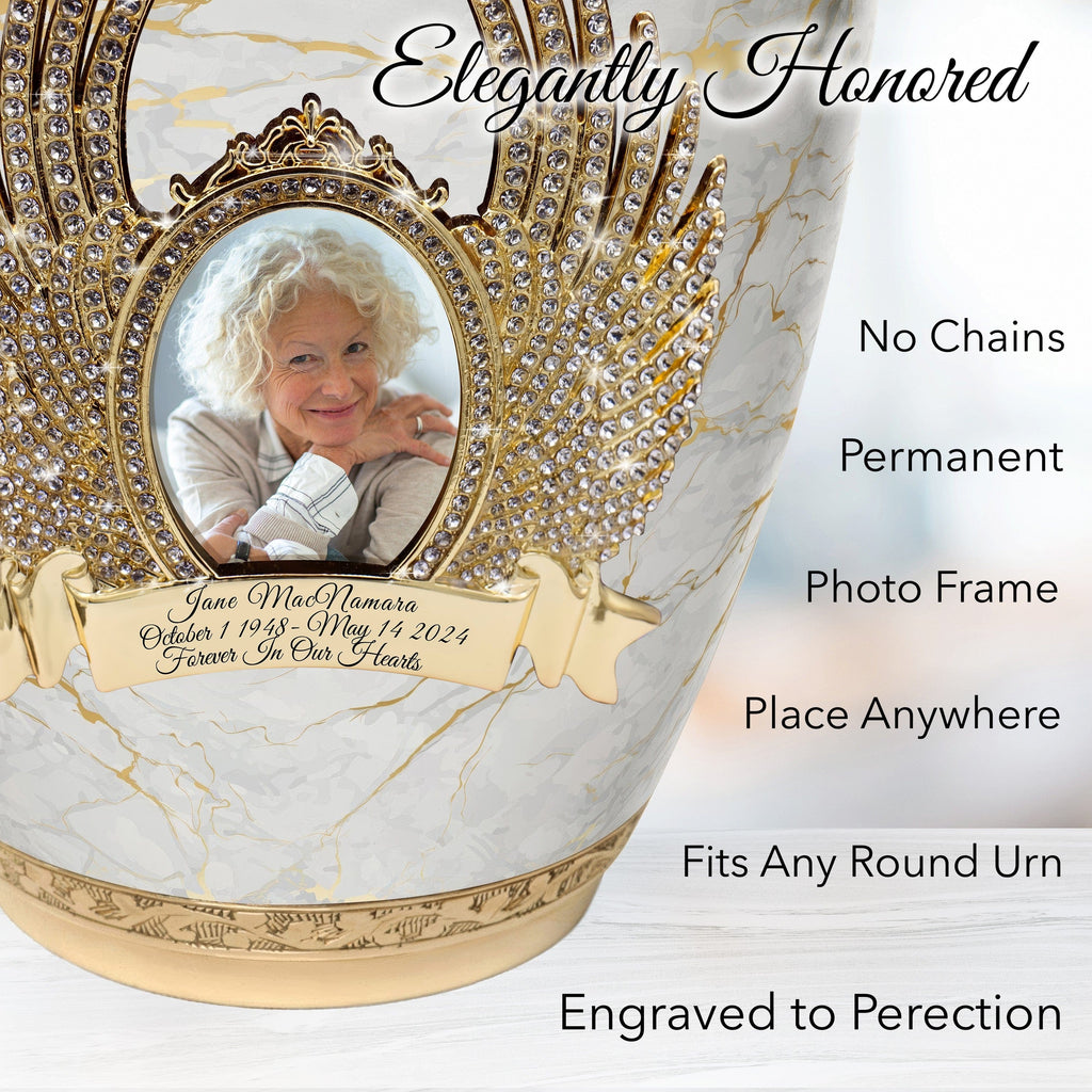 Marble Elegance White Extra Large Urn or Companion Urn – Extra Large Urns for Human Ashes | XL Urn & XXL Urn