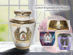 Marble Elegance White Extra Large Urn or Companion Urn – Extra Large Urns for Human Ashes | XL Urn & XXL Urn