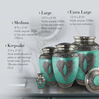 Green Loving Angel Keepsake Urns – Tiny, Small & Mini Keepsake Urns for Ashes | Cremation Keepsakes