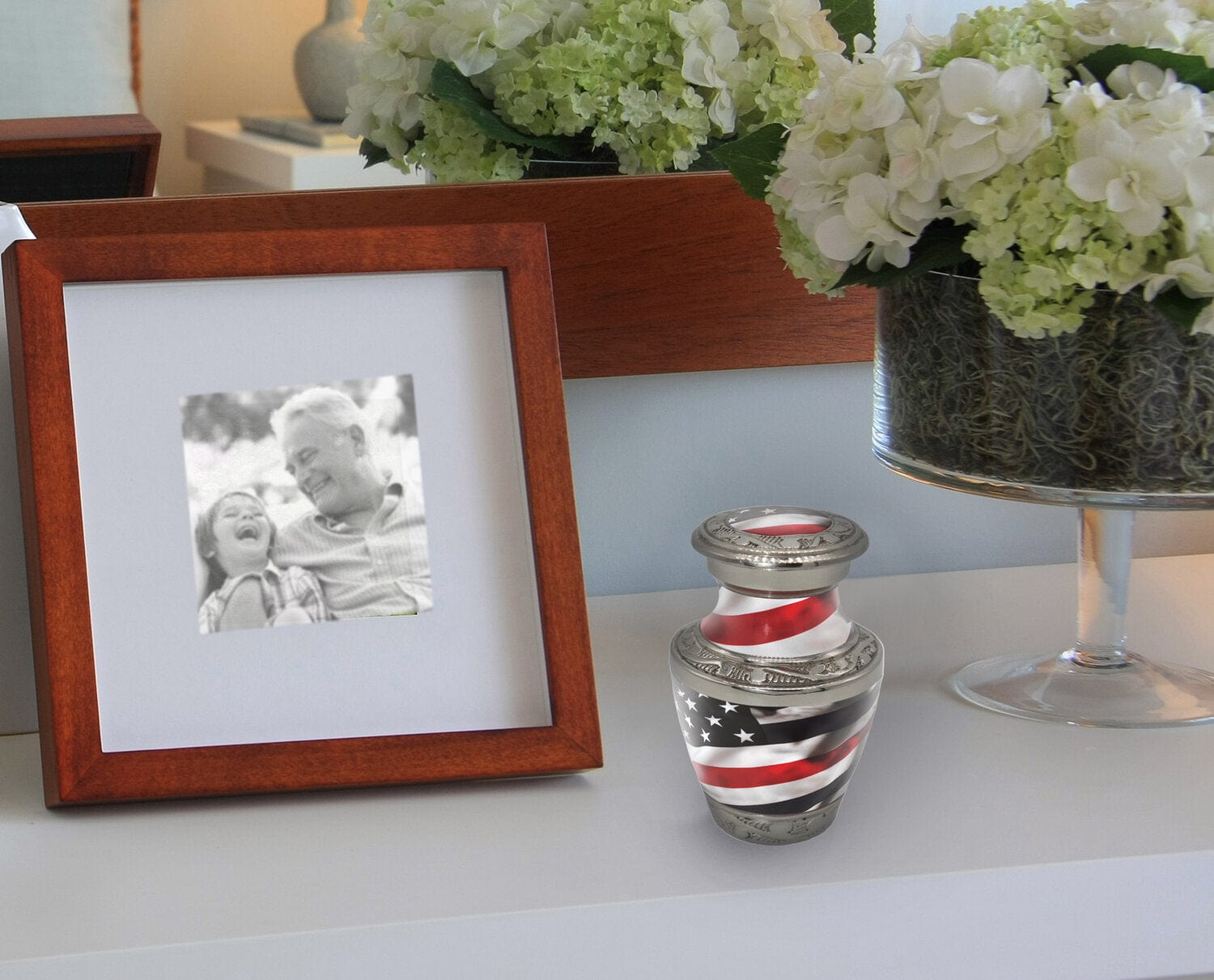 Red Line Firefighter Keepsake Urns – Tiny, Small & Mini Keepsake Urns for Ashes | Cremation Keepsakes