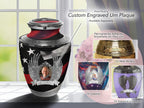 Red Line Firefighter Extra Large Urn or Companion Urn – Extra Large Urns for Human Ashes | XL Urn & XXL Urn
