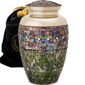 Silver Cracked Glass Extra Large Urn or Companion Urn – Extra Large Urns for Human Ashes | XL Urn & XXL Urn